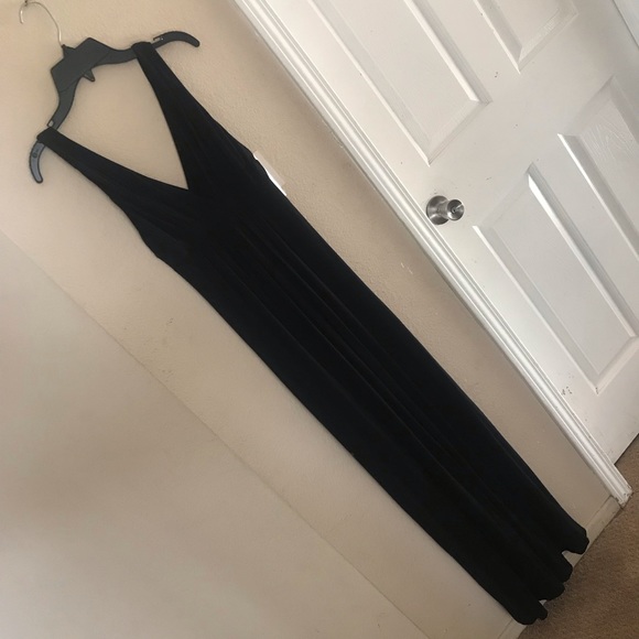 New AQUA Black Designer Bloomingdales Empire Waist Maxi Dress XS - Picture 5 of 5